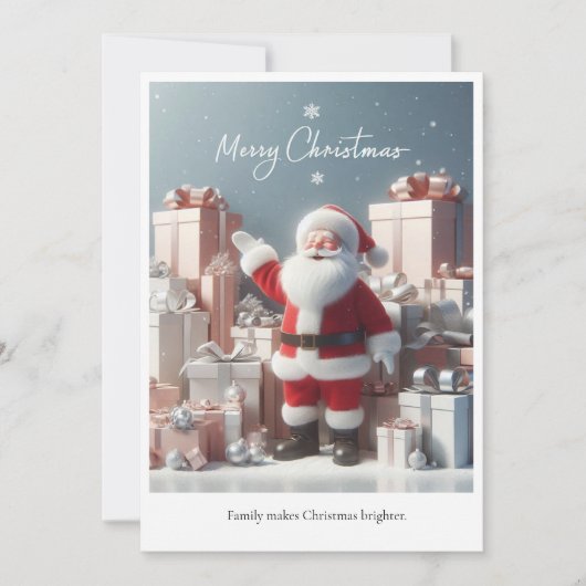 Christmas with Family Greeting Card | Warm Holiday シーズンカード (正面)