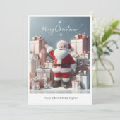 Christmas with Family Greeting Card | Warm Holiday シーズンカード (スタンド正面)
