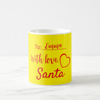 Christmas With Love From Santa Simple コーヒーマグカップ