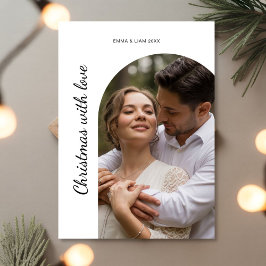 Christmas With Love Personalized Couple Card シーズンカード