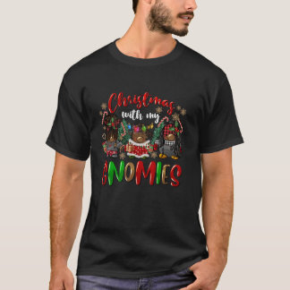 Christmas With My Gnomies Afro Black American Gnom Tシャツ
