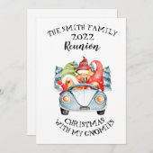 Christmas With My Gnomies Family Christmas Reunion 招待状 (正面/裏面)