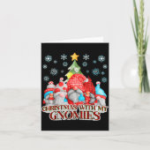 Christmas With My Gnomies Plaid Gnome Group Pajama カード (正面)