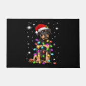 Christmas With Rottweiler Dog ドアマット (正面)
