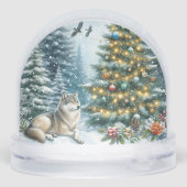 Christmas Wolf Winter Snow Globe (裏面)