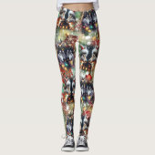 Christmas Wolves Leggings レギンス (正面)