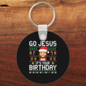 Christmas Women Messy Bun Skull Dead Inside But Jo キーホルダー (正面)