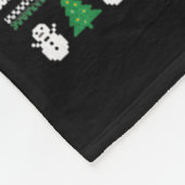 Christmas Women Messy Bun Skull Dead Inside But Jo フリースブランケット (角)