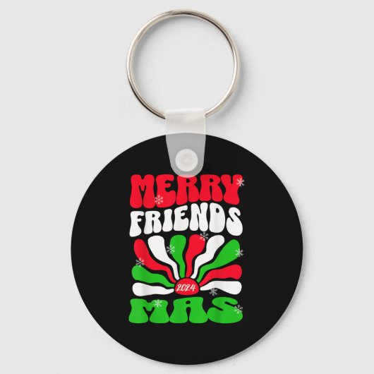 Christmas Womens Friends Xmas Holiday Merry Friend キーホルダー (正面)