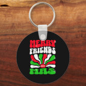 Christmas Womens Friends Xmas Holiday Merry Friend キーホルダー (正面)