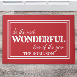 Christmas Wonderful time of the year ドアマット
