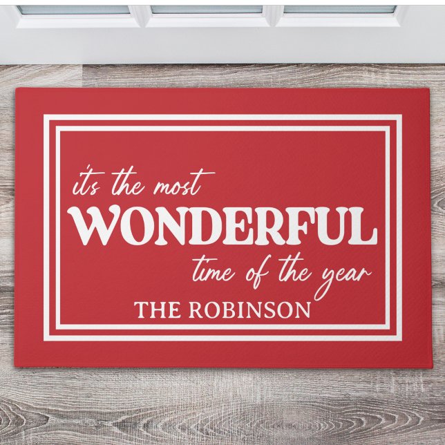 Christmas Wonderful time of the year ドアマット (クリエイターアップロード済み)