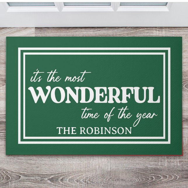 Christmas Wonderful time of the year ドアマット (クリエイターアップロード済み)