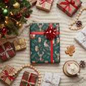 Christmas Woodland Animals Cute Forest Animals ラッピングペーパー