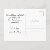 Christmas Woodland Animals Folk Art Photo シーズンポストカード (裏面)