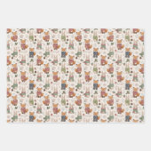 Christmas woodland animals wrapping paper  ラッピングペーパーシート (正面)