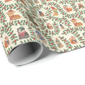 Christmas Woodland Animals Wrapping Paper Roll ラッピングペーパー (ロールコーナー)