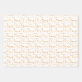 Christmas Word Art on Purple, Black and White ラッピングペーパーシート (正面3)