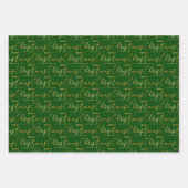 Christmas Word Art on Red, Green and White ラッピングペーパーシート (正面2)