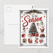 Christmas Word Collage ポストカード (正面/裏面)