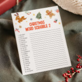 Christmas Word Scrabble Game シーズンカード