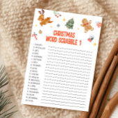 Christmas Word Scrabble Game シーズンカード