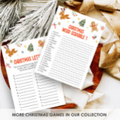 Christmas Word Scrabble Game シーズンカード