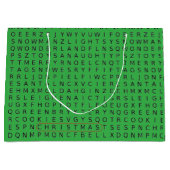 Christmas Word Search Puzzle Gift Bag ラージペーパーバッグ (正面)