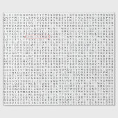Christmas Word Search Wrapping Paper ラッピングペーパー (フラット)