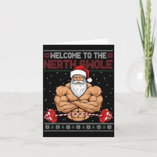 Christmas Workout Welcome To North Swole Xmas Gym  カード (正面)