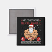 Christmas Workout Welcome To North Swole Xmas Gym  マグネット (正面/裏面)