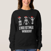 Christmas workout  wine スウェットシャツ (正面)