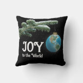 Christmas World Globe Ornament With Stars クッション (裏面)