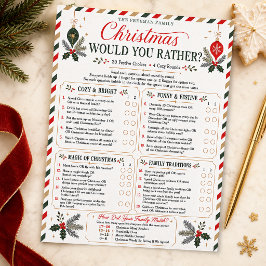 Christmas Would You Rather Family Holiday Game