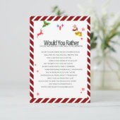 Christmas would you rather  Game  card 招待状 (スタンド正面)