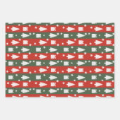 Christmas Wrap Paper Flat Sheet (Set of 3) ラッピングペーパーシート (正面)