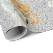 Christmas Wrapping Grey Angel Baby ラッピングペーパー (ロールコーナー)