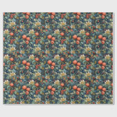 Christmas Wrapping Paper Art Nouveau Style  ラッピングペーパー (フラット)