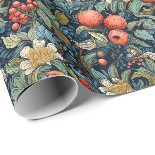 Christmas Wrapping Paper Art Nouveau Style  ラッピングペーパー (ロールコーナー)