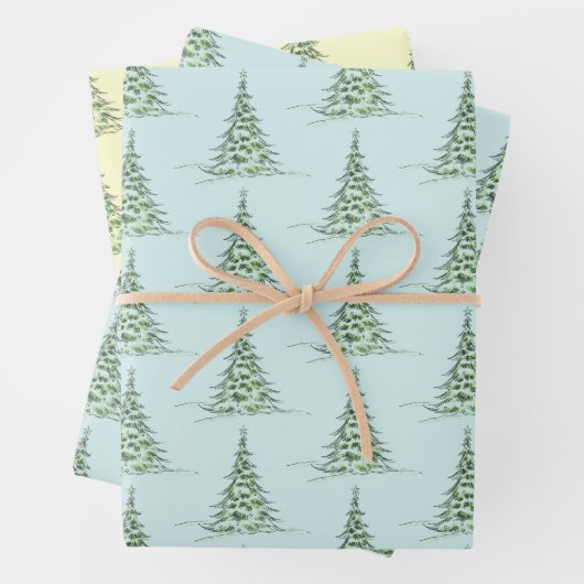 Christmas Wrapping Paper Flat Sheet Set of 3 ラッピングペーパーシート (インサイチュ)