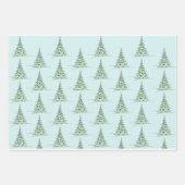 Christmas Wrapping Paper Flat Sheet Set of 3 ラッピングペーパーシート (正面3)