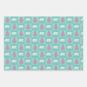 Christmas Wrapping Paper Flat Sheet Set of 3 ラッピングペーパーシート (正面2)
