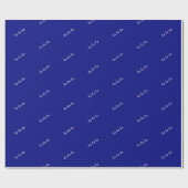 Christmas wrapping paper ho ho ho manly blue ラッピングペーパー (フラット)