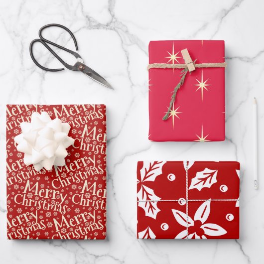 Christmas Wrapping Paper Multi-pack ラッピングペーパーシート (正面)