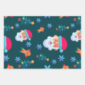 Christmas wrapping paper, Santa Claus ラッピングペーパーシート (正面3)