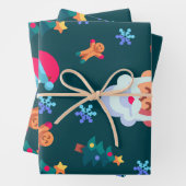 Christmas wrapping paper, Santa Claus ラッピングペーパーシート (インサイチュ)