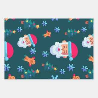 Christmas wrapping paper, Santa Claus ラッピングペーパーシート