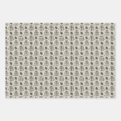 Christmas Wrapping Paper Set of 3 Designs ラッピングペーパーシート (正面3)