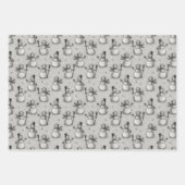 Christmas Wrapping Paper Set of 3 Designs ラッピングペーパーシート (正面2)