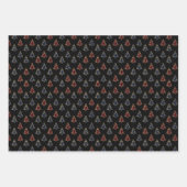 Christmas Wrapping Paper Set of 3 Designs ラッピングペーパーシート (正面)